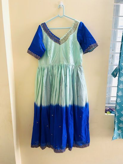 Picture of Customised dual shade flared frock