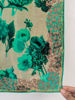 Picture of Designer Floral Silk Saree Set - Cream & Emerald Green