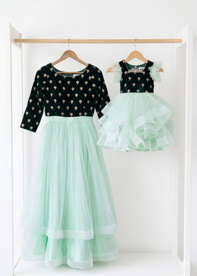 Picture of Mother and Daughter(1-3Y) Combo Frocks