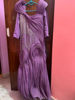 Picture of Purple couture elegance with silver cut bead work