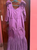 Picture of Purple couture elegance with silver cut bead work
