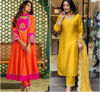 Picture of Combo of Women embroidered anarkali kurta sets with dupatta