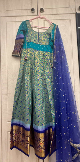 Picture of Long frock with net dupatta