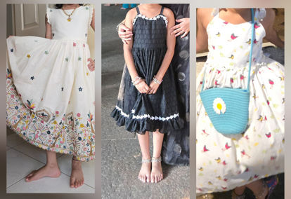 Picture of Combo of 3 frocks for 8-9 years