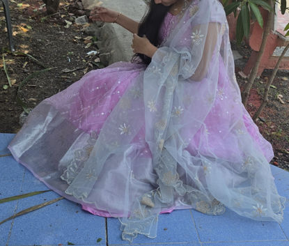 Picture of Organza Long Frock with Dupatta