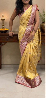 Picture of Pure banarasi saree with unstitched Blouse