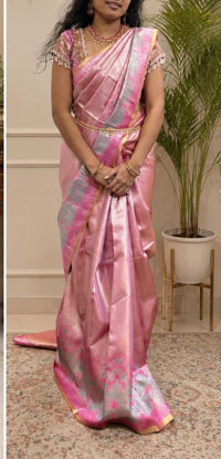 Picture of Elegant tissue pattu saree with unstitched Blouse