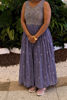 Picture of Lavender Long frock with mirror work