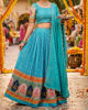 Picture of Chinnon Crushed Lehenga with Tissue Dupatta