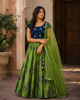 Picture of Blue and green lehanga