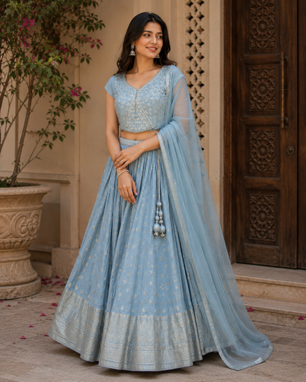 Picture of Skyblue lehanga