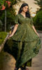 Picture of Flowy green sharara with flared pants
