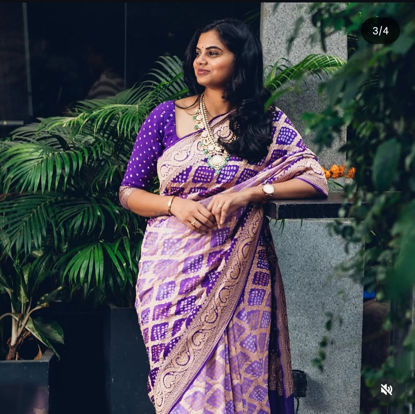 Picture of Pure Georgette kaddi benaras saree