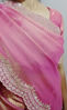 Picture of Elegant Onion pink slight dual tone  design silk Saree with stone work and embellished blouse