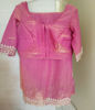 Picture of Elegant Onion pink slight dual tone  design silk Saree with stone work and embellished blouse