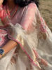 Picture of Beautiful floral saree with peach fancy blouse
