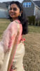 Picture of Beautiful floral saree with peach fancy blouse