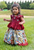 Picture of Pen kalamkari lehenga with peplum blouse 2-3y