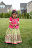 Picture of Pista green zari kota lehenga with maggam blouse 2-3y