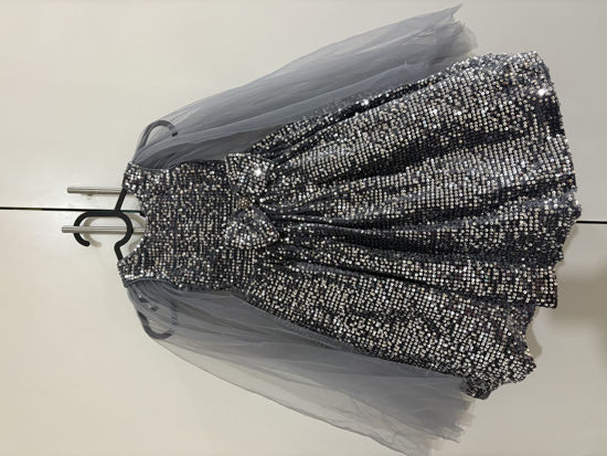 Picture of Grey sequin partywear frock 2-3y