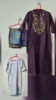 Picture of Brown Embroidered Silk-Blend Set & Sky Tie-Dye Shimmer Kurti