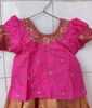 Picture of Pure kanchi pattu lehanga with maggam work blouse 4 to 5 years