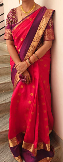 Picture of Samudrika Pattu saree with unstitched blouse piece