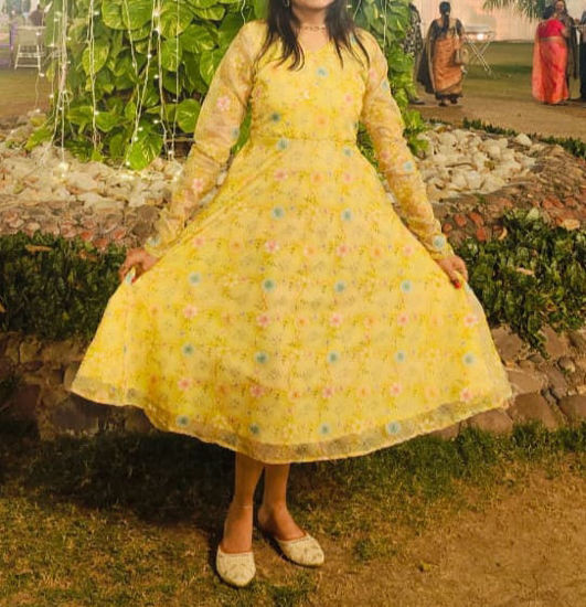 Picture of Yellow Organza frock