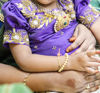 Picture of Kids kanchipattu Lehenga blouse with maggam work 2-4y