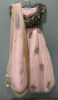 Picture of Pink lehenga with velvet blouse