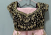 Picture of Pink lehenga with velvet blouse