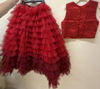 Picture of Infrow kids -Red colored trending layered skirt with pretty work top 5-7Y