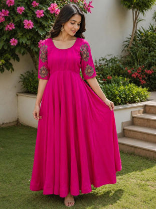 Picture of Magenta Pink Anarkali dress