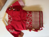 Picture of Pure Benaras bright red saree