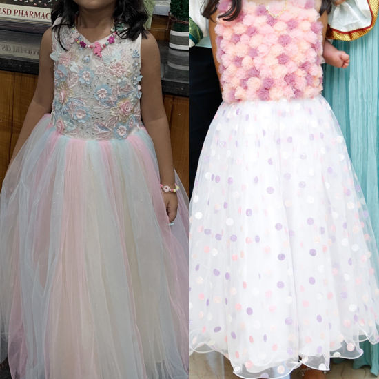 Picture of Mebaz beautiful white frocks 6-7Y
