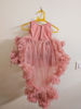 Picture of Branded premium one year party peach color frock with detachable veil perfect for birthdays