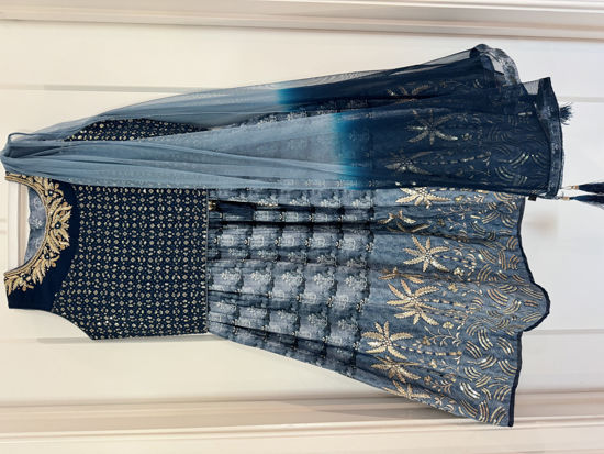 Picture of Mumkins Greyish Blue Lehanga Choli 8-10Y