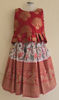 Picture of Kalamkari silk lehanga with banaras blouse 2-3y