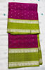 Picture of Wine and mehandi green pattu saree with blouse