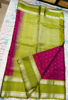 Picture of Wine and mehandi green pattu saree with blouse