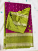 Picture of Wine and mehandi green pattu saree with blouse