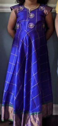 Picture of Uppada Pattu Violet Long Frock 5-6y