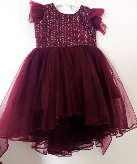 Picture of Designer high and low model net frock 2-3y