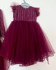 Picture of Designer high and low model net frock 2-3y