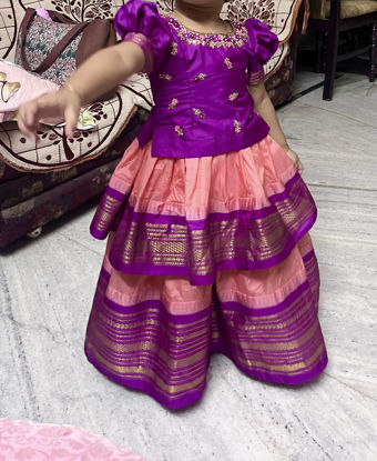 Picture of Semi gadwal double layered lehenga blouse 2-4Y