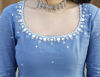 Picture of Blue mul cotton Anarkali set