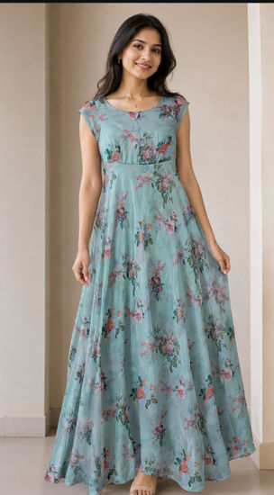 Picture of Organza floral Long dress