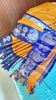 Picture of Mustard Yellow & Purple Peacock Zari Saree