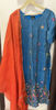 Picture of Blue tussue top with orange duppata from Mridani clothing