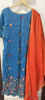 Picture of Blue tussue top with orange duppata from Mridani clothing